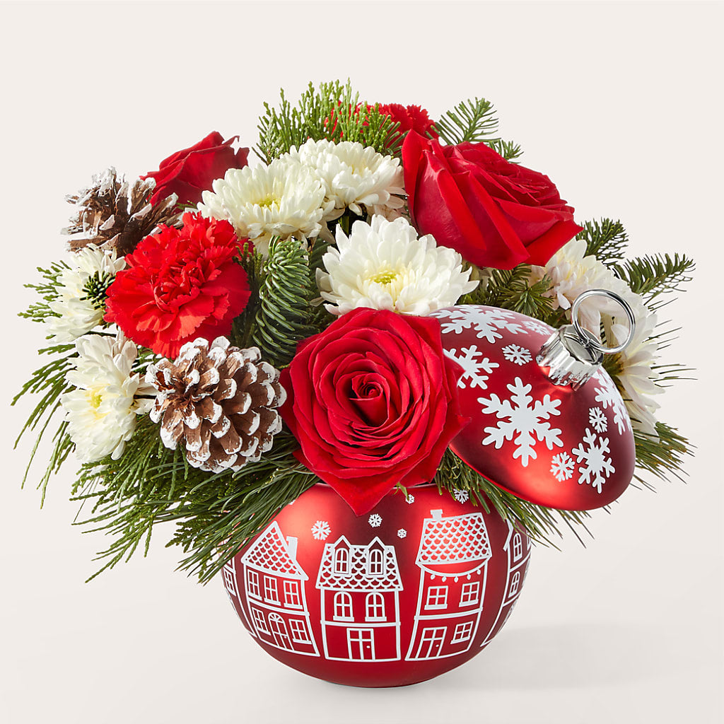 Christmas Village Ornament – FRIEND'S FLOWERS, Los Angeles CA