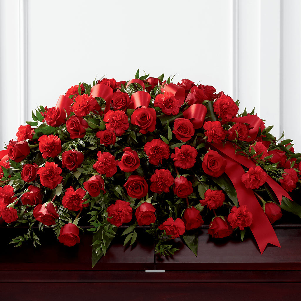 Tribute of Life Casket Spray – FRIEND'S FLOWERS, Los Angeles CA