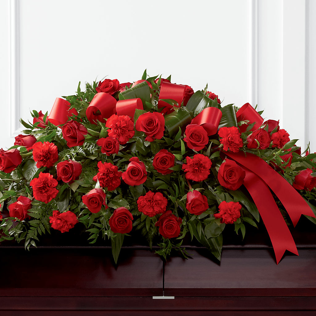 Tribute of Life Casket Spray – FRIEND'S FLOWERS, Los Angeles CA