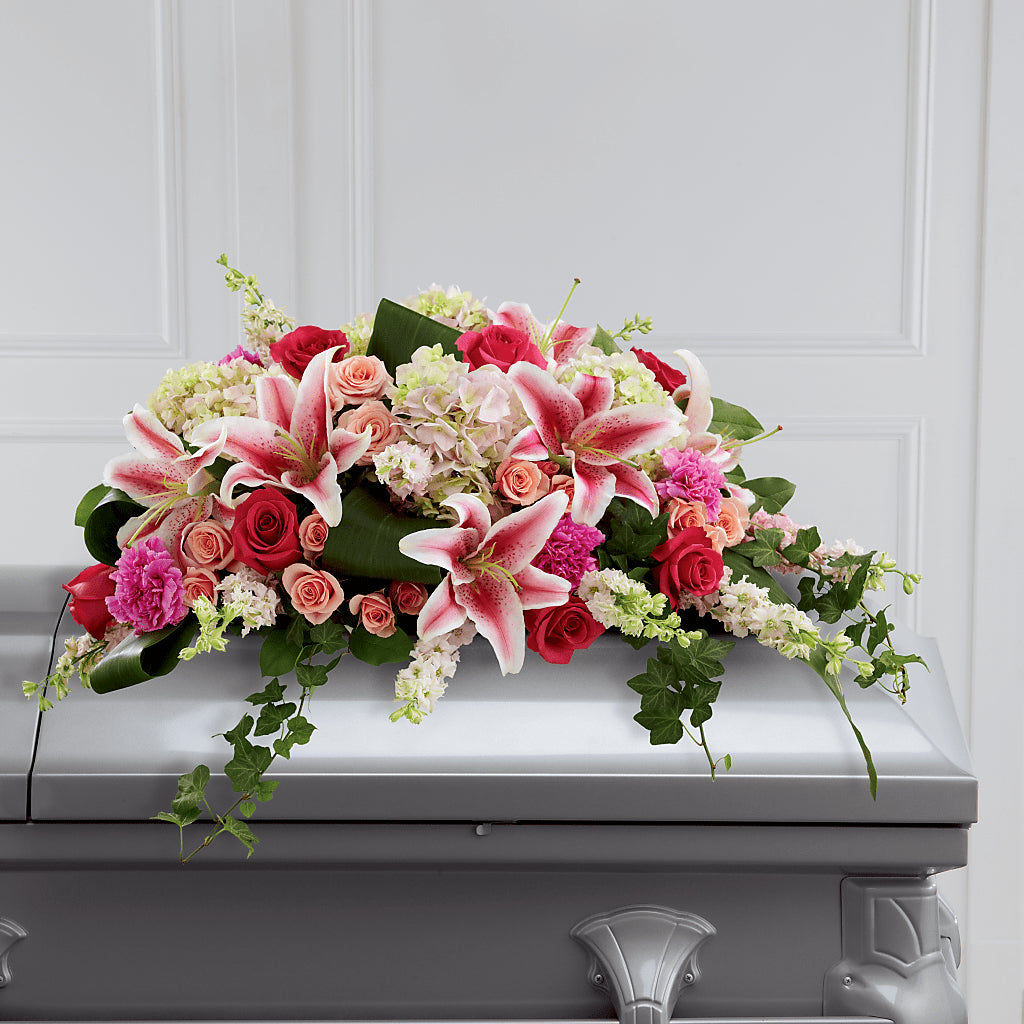 Splendid Grace Casket Spray – FRIEND'S FLOWERS, Los Angeles CA