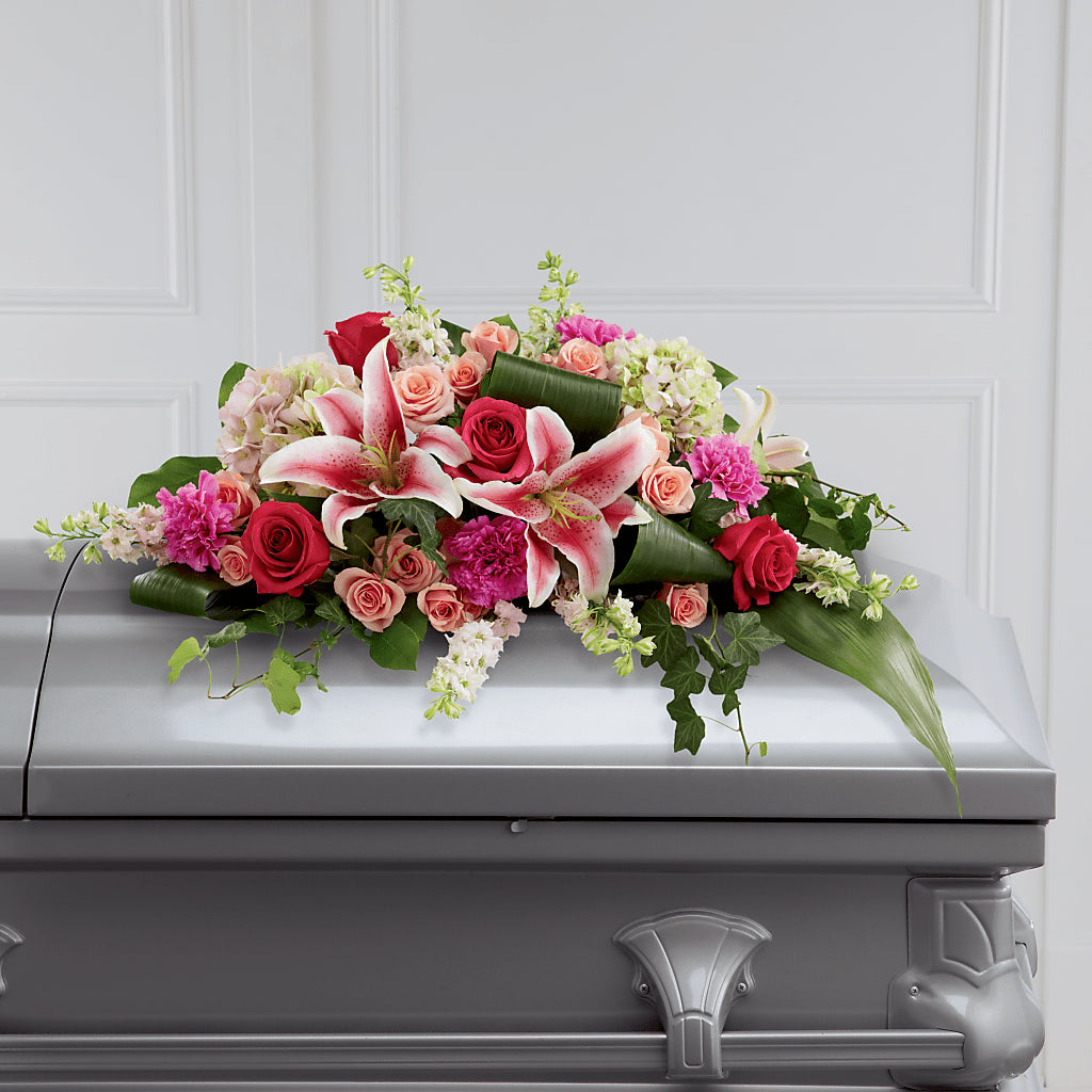 Splendid Grace Casket Spray – FRIEND'S FLOWERS, Los Angeles CA