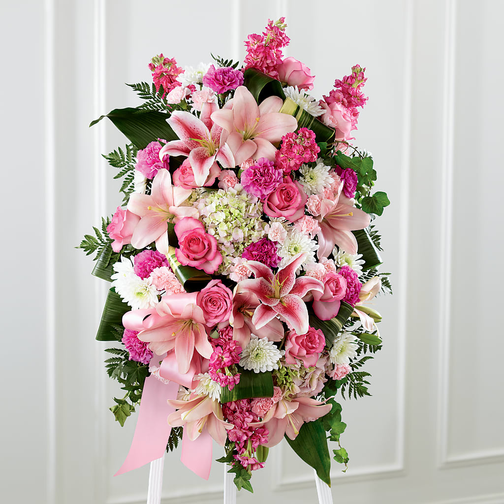 Comforting Standing Spray – FRIEND'S FLOWERS, Los Angeles CA