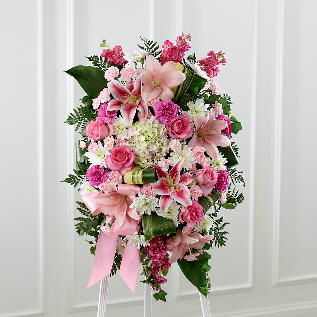 Comforting Standing Spray – FRIEND'S FLOWERS, Los Angeles CA