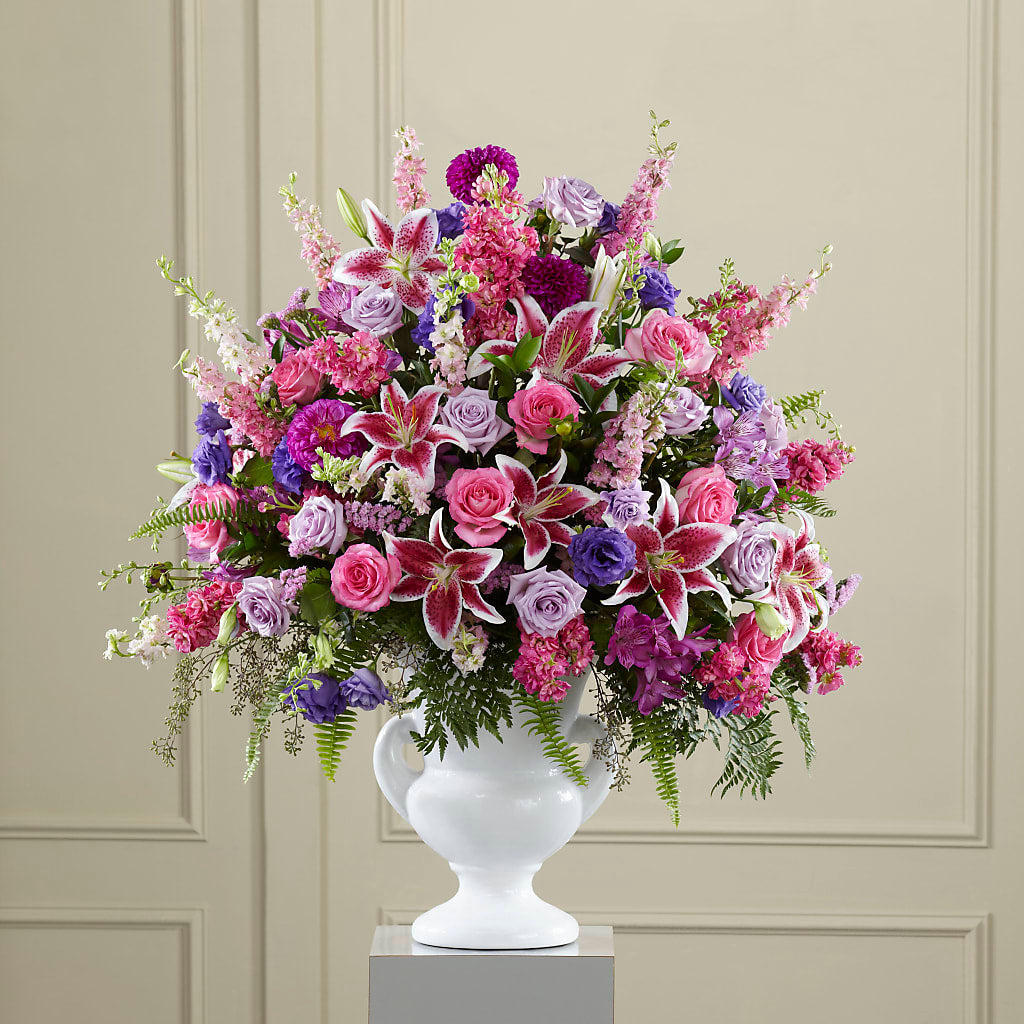 Peaceful Tribute Arrangement – FRIEND'S FLOWERS, Los Angeles CA