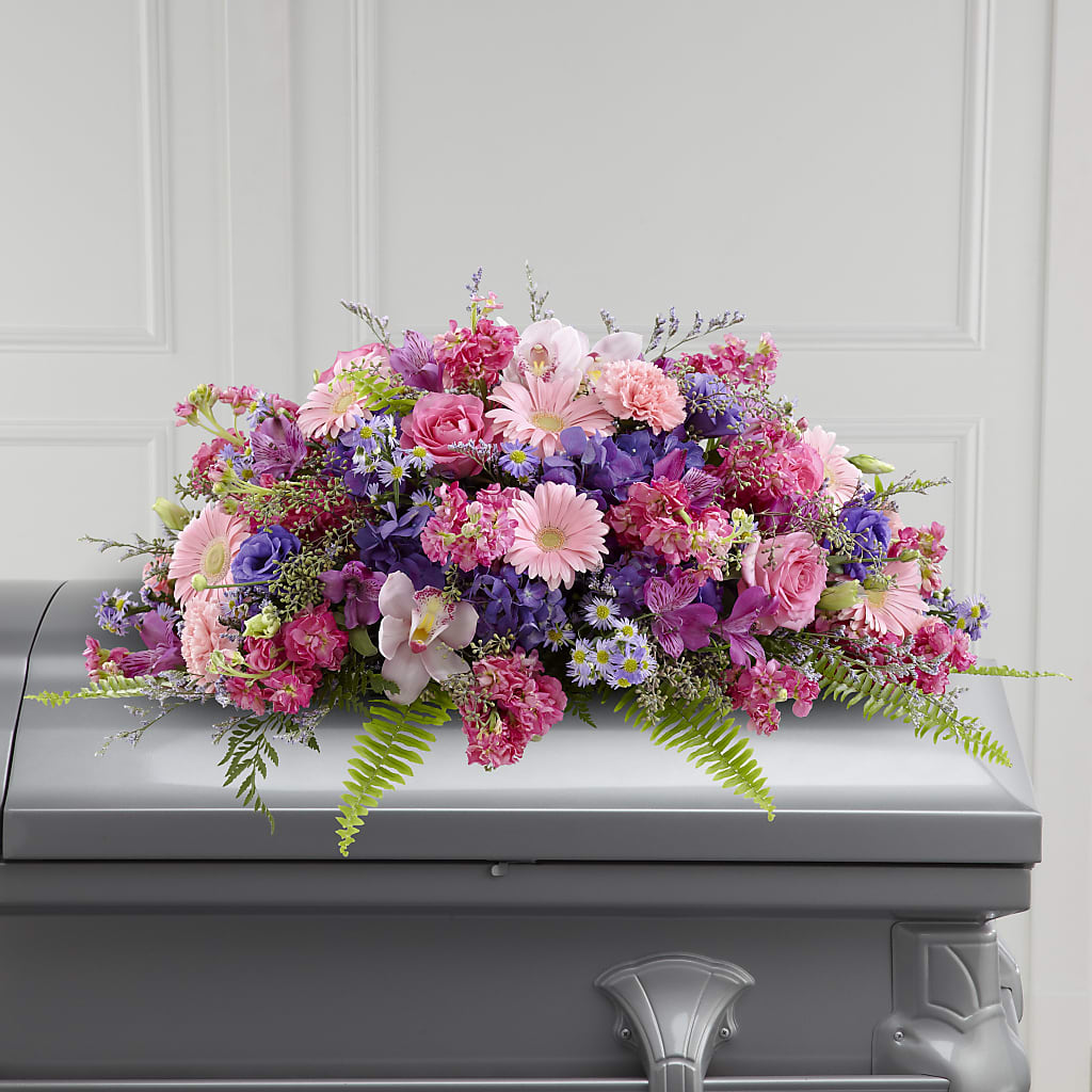 Glorious Garden Casket Spray – FRIEND'S FLOWERS, Los Angeles CA