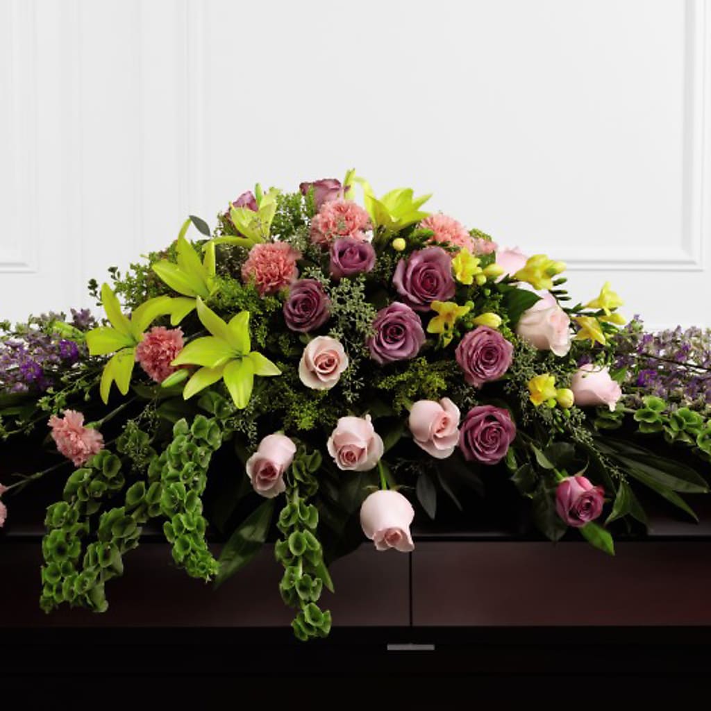 Forever Beloved Casket Spray – FRIEND'S FLOWERS, Los Angeles CA