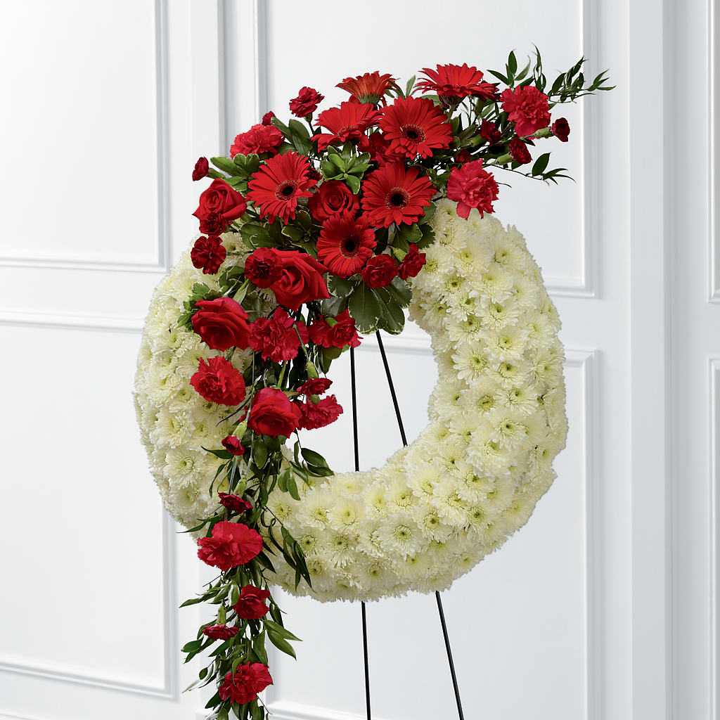 Graceful Tribute Wreath – FRIEND'S FLOWERS, Los Angeles CA
