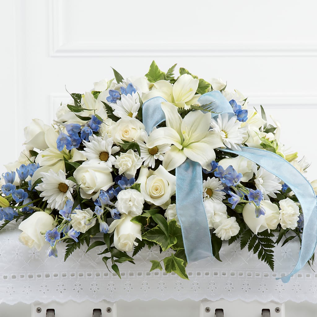 Tender Treasure Casket Spray – FRIEND'S FLOWERS, Los Angeles CA