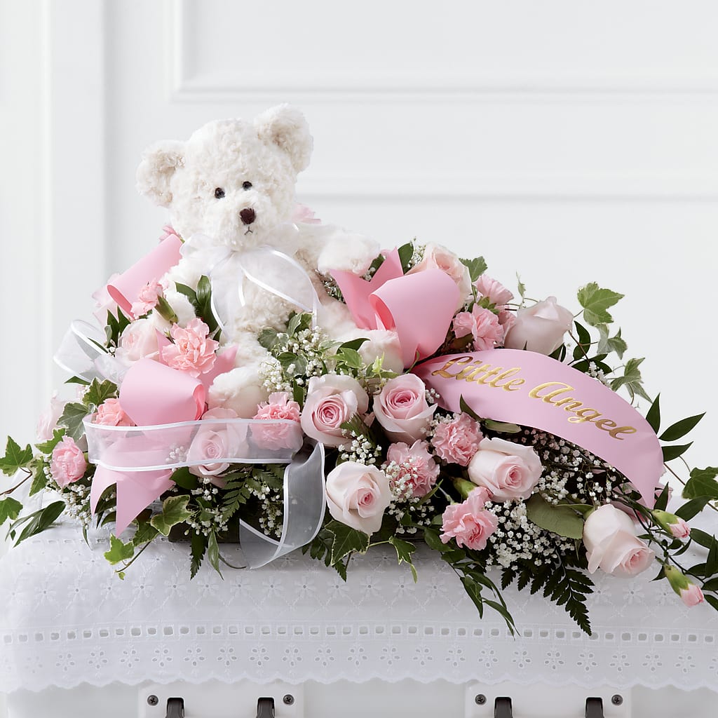 Touch of Sympathy Casket Spray – FRIEND'S FLOWERS, Los Angeles CA