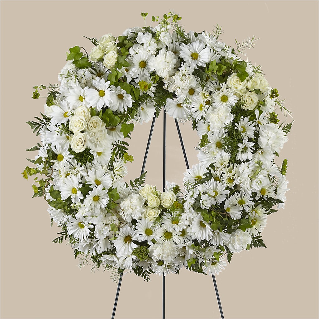 Faithful Wishes Wreath – FRIEND'S FLOWERS, Los Angeles CA