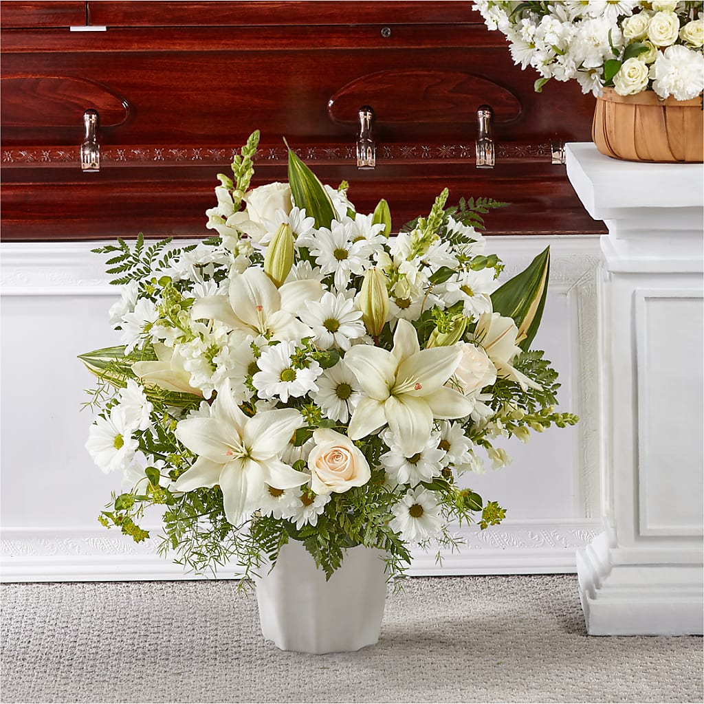 Thoughts of Tranquility Floor Basket – FRIEND'S FLOWERS, Los Angeles CA