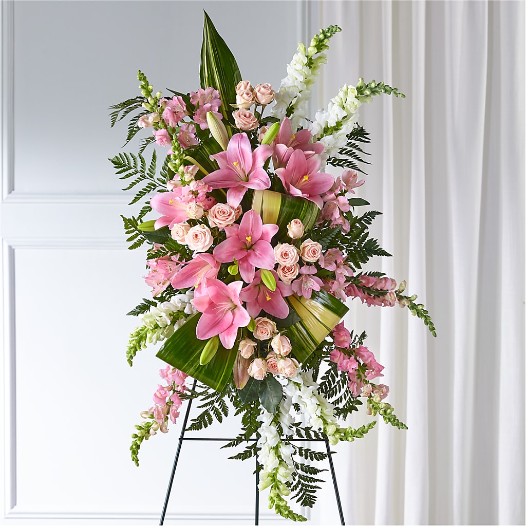 Elegant Embrace Standing Spray – FRIEND'S FLOWERS, Los Angeles CA