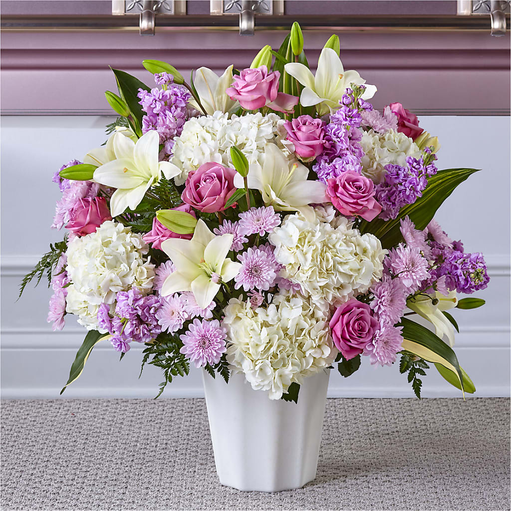 Heaven Sent Floor Basket – FRIEND'S FLOWERS, Los Angeles CA
