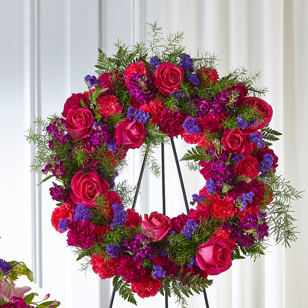 Calming Colors Wreath – FRIEND'S FLOWERS, Los Angeles CA
