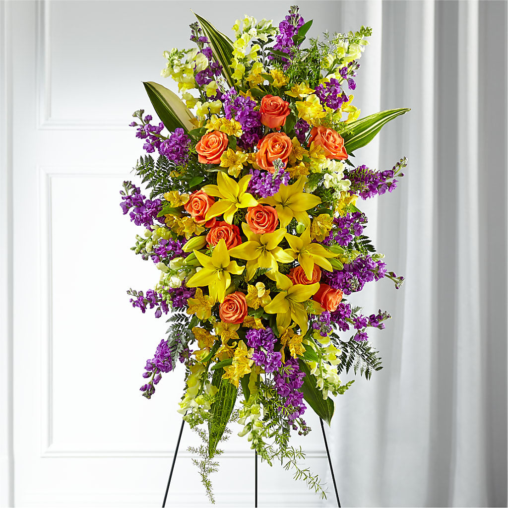 Thoughtful Prayers Standing Spray – FRIEND'S FLOWERS, Los Angeles CA