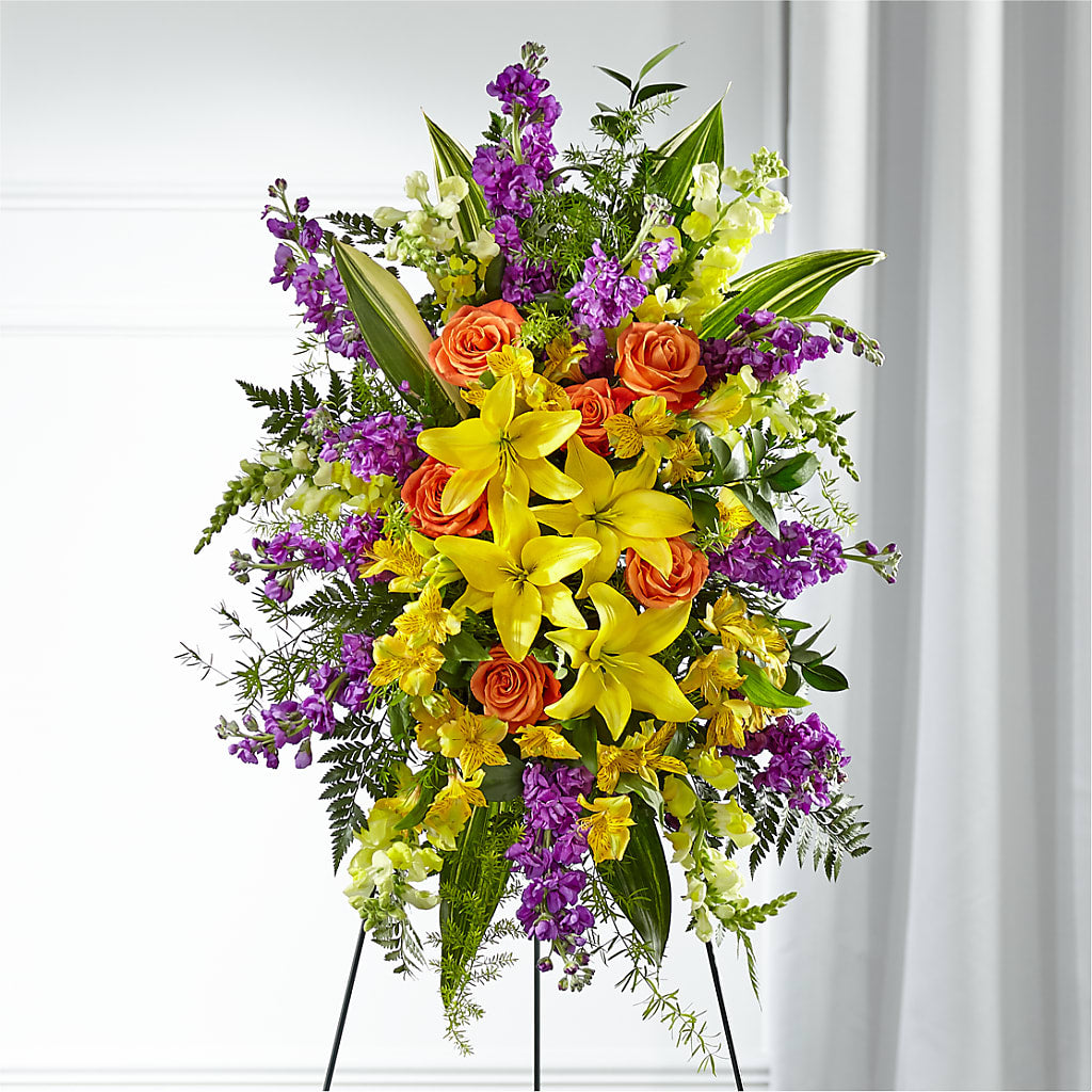 Thoughtful Prayers Standing Spray – FRIEND'S FLOWERS, Los Angeles CA