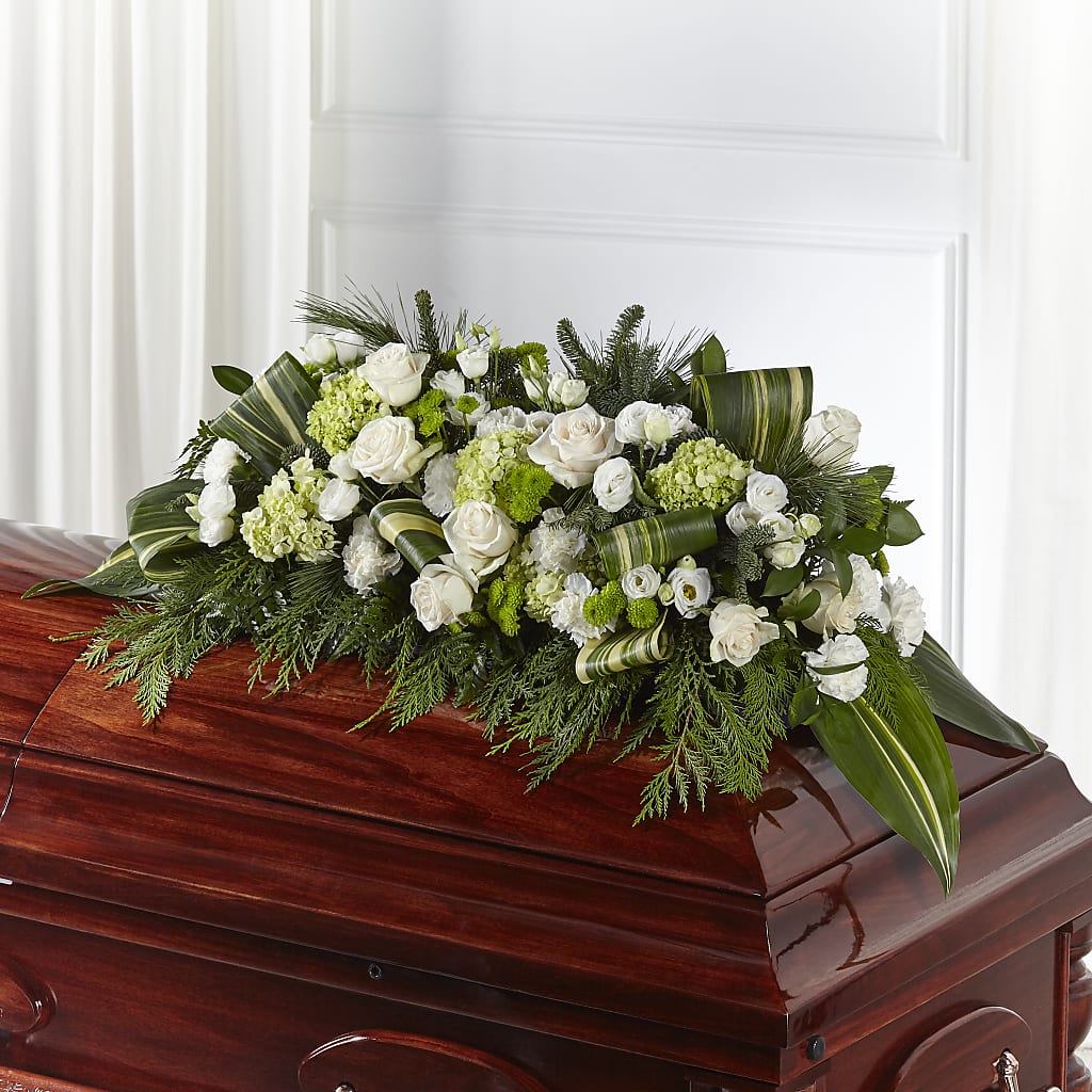 Hopeful Gesture Casket Spray – FRIEND'S FLOWERS, Los Angeles CA