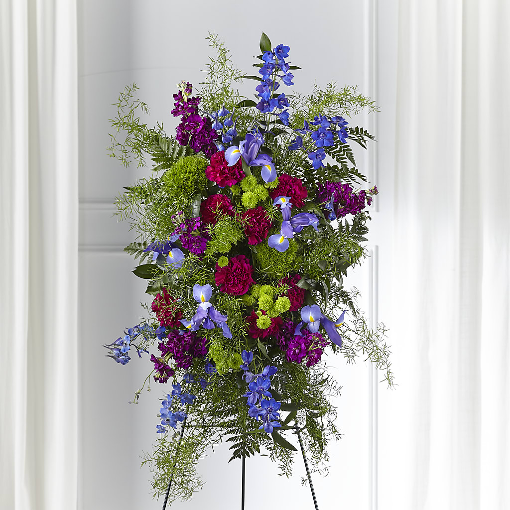 Heavenly Skies Standing Spray – FRIEND'S FLOWERS, Los Angeles CA