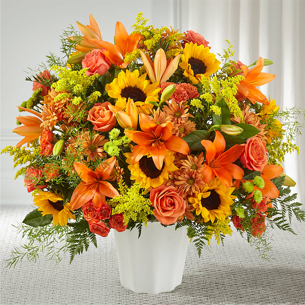 Harvest Thoughts Floor Basket – FRIEND'S FLOWERS, Los Angeles CA