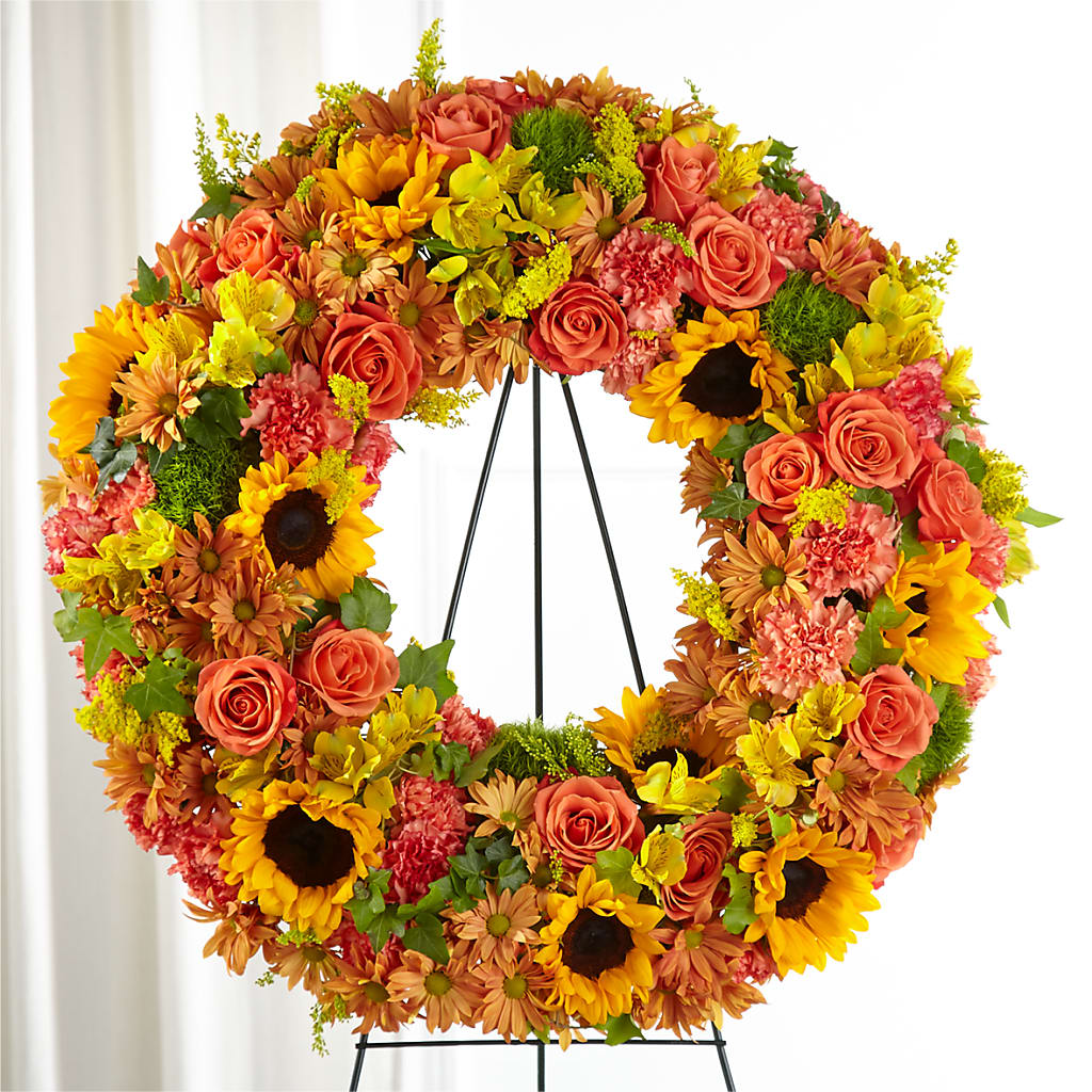 Autumnal Memories Wreath (Standard) – FRIEND'S FLOWERS, Los Angeles CA