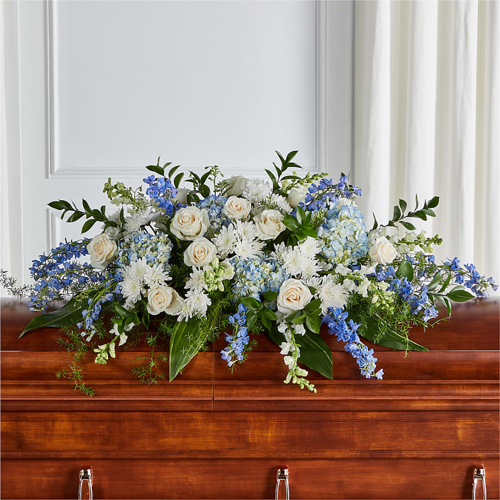 Timeless Essence Casket Spray – FRIEND'S FLOWERS, Los Angeles CA