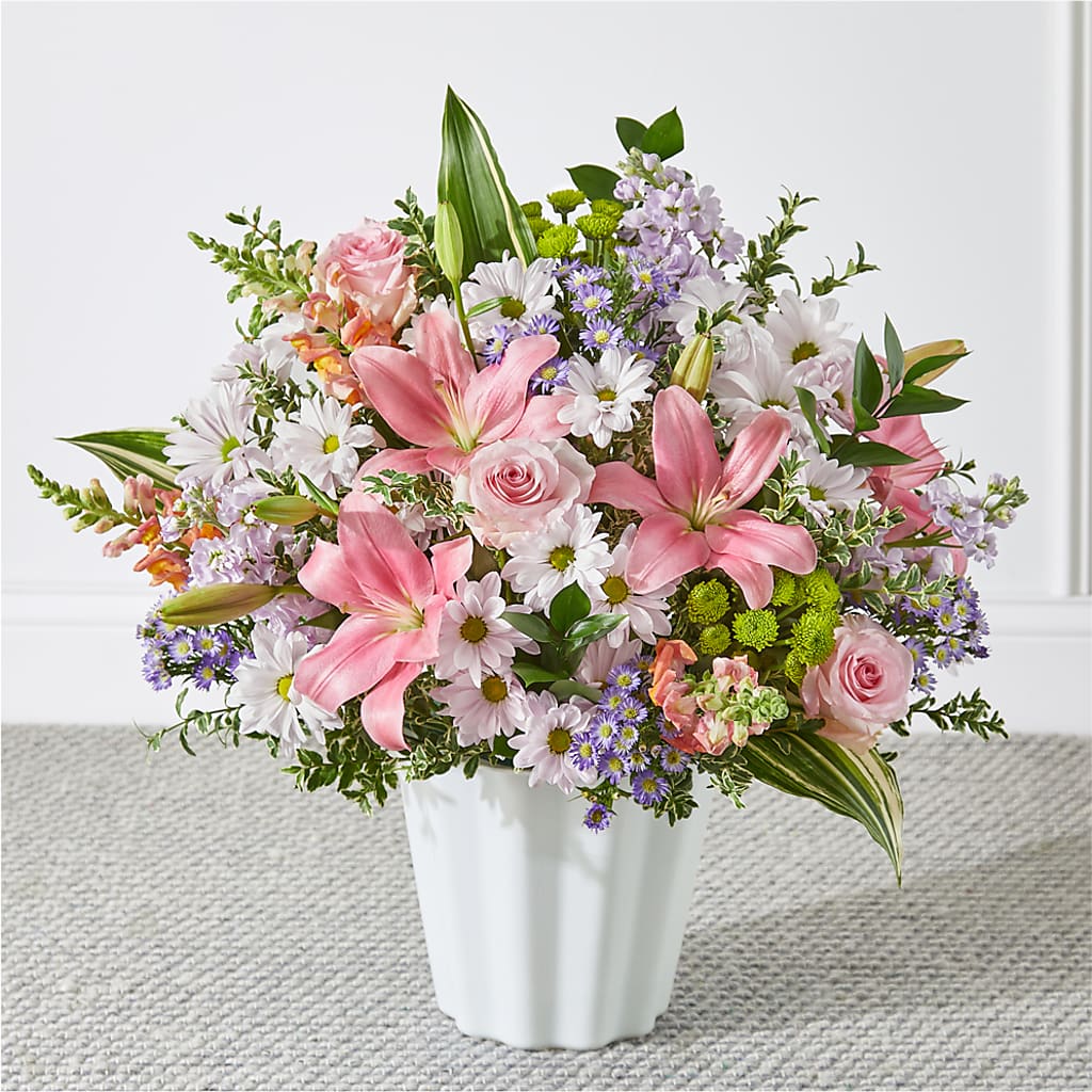 Abundant Compassion Floor Basket – FRIEND'S FLOWERS, Los Angeles CA