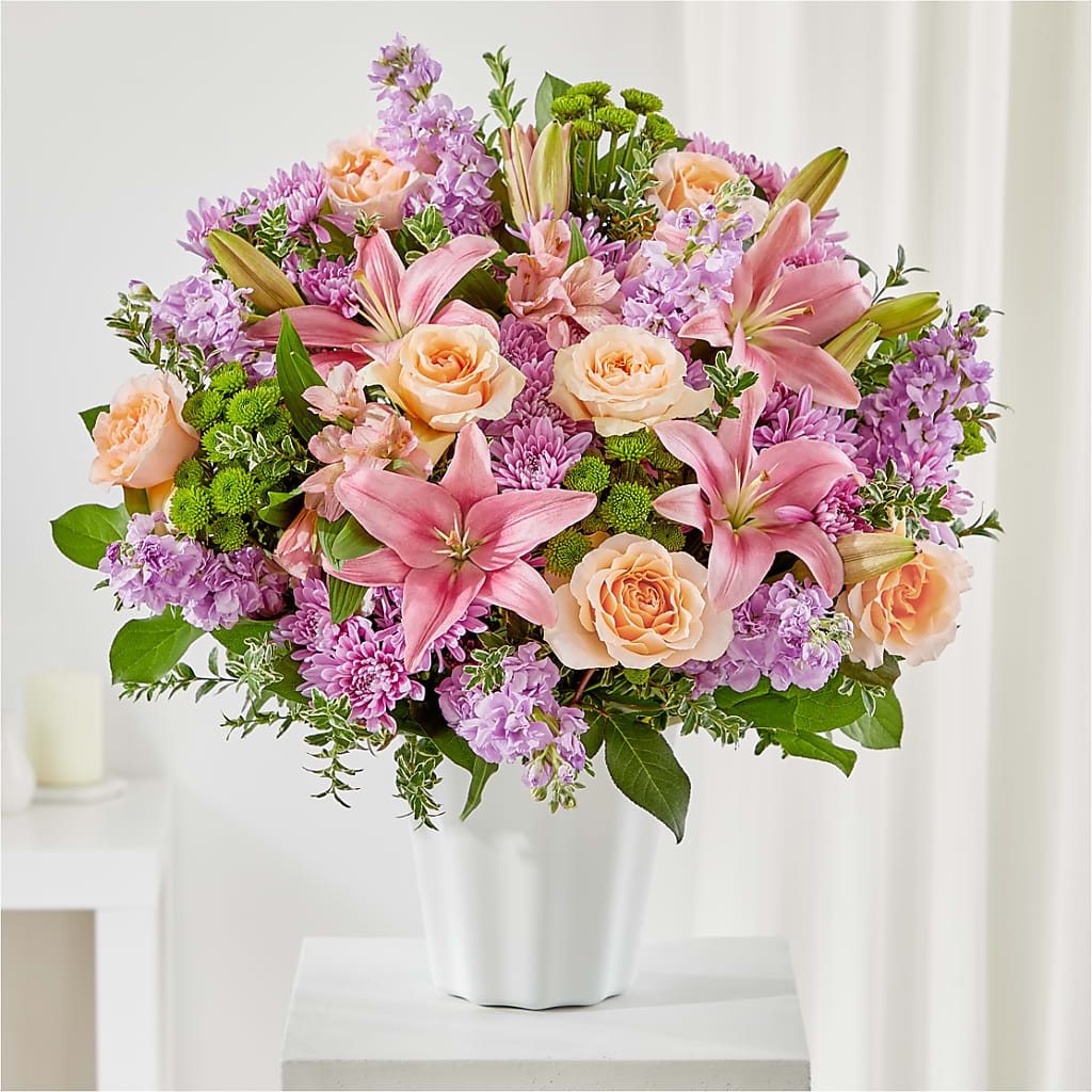 Supportive Embrace Tabletop Basket – FRIEND'S FLOWERS, Los Angeles CA