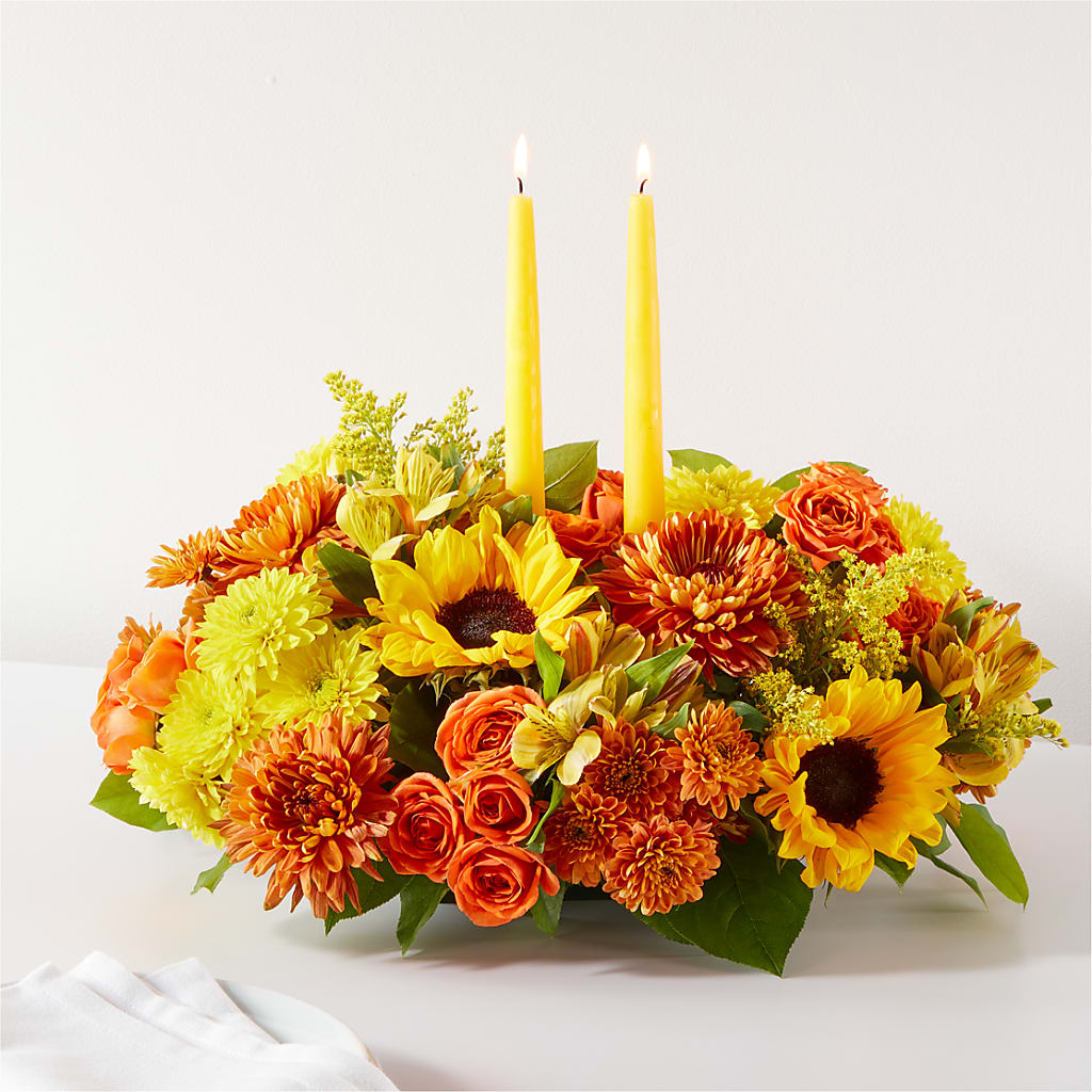 Autumn Harmony Centerpiece – FRIEND'S FLOWERS, Los Angeles CA
