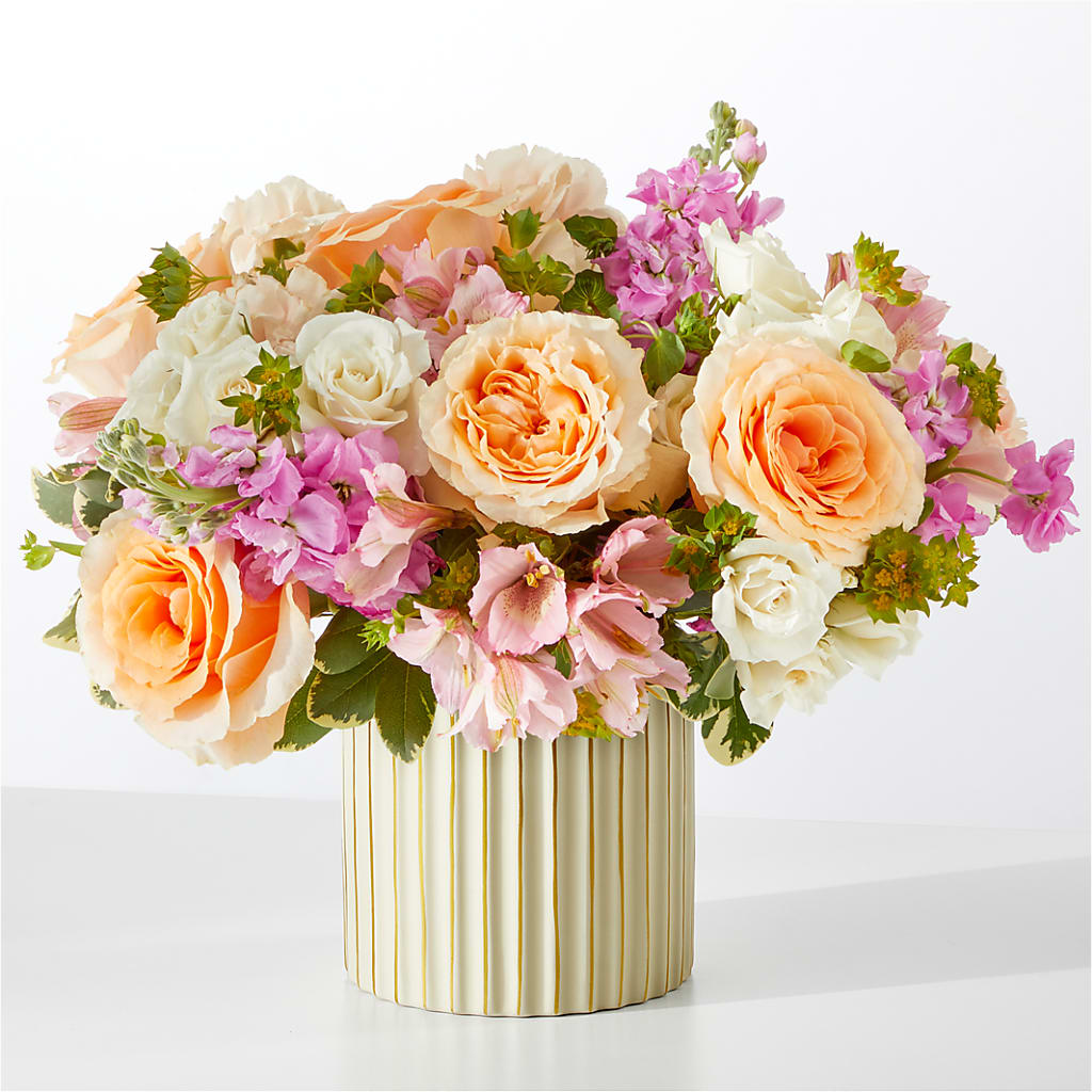 Paradise Bouquet with Ivory Vase – FRIEND'S FLOWERS, Los Angeles CA