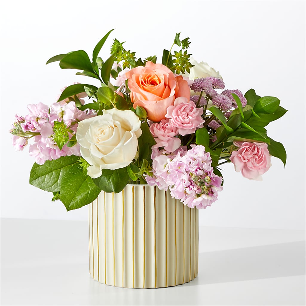 French Market Bouquet with Ivory Vase – FRIEND'S FLOWERS, Los Angeles CA