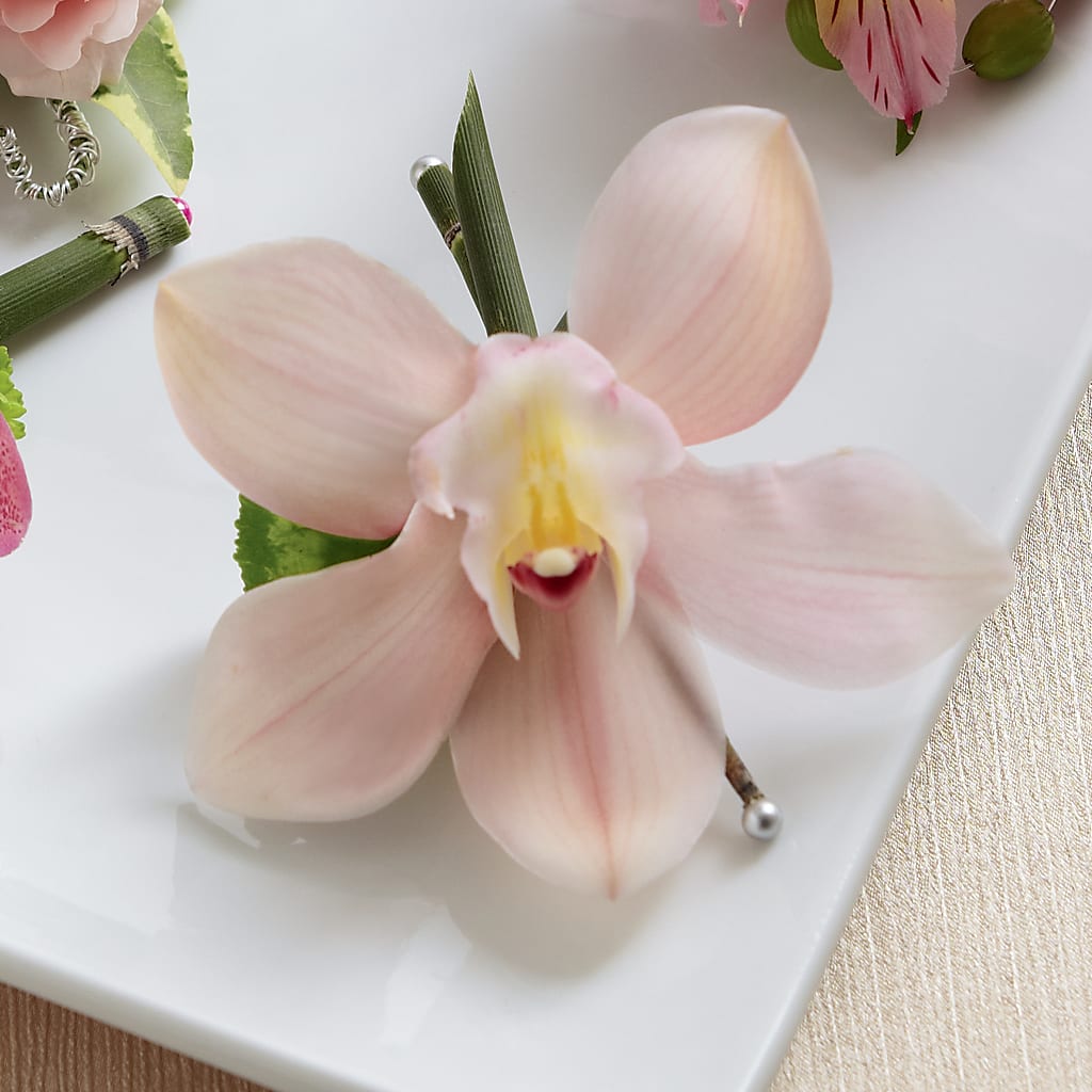 Pink Cymbidium Boutonniere – FRIEND'S FLOWERS, Los Angeles CA