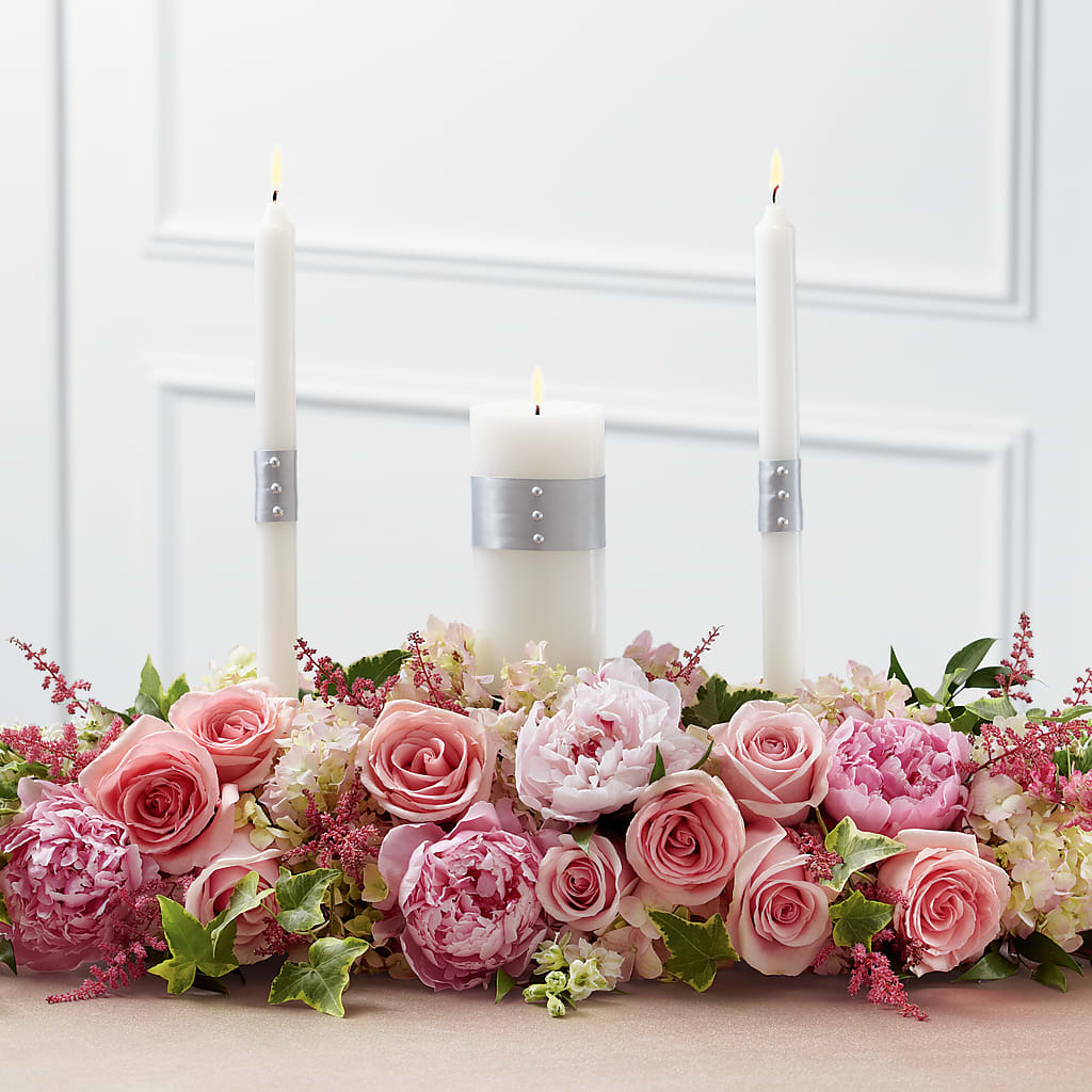 Worldwide Romance Unity Candle Arrangement – FRIEND'S FLOWERS, Los Angeles CA