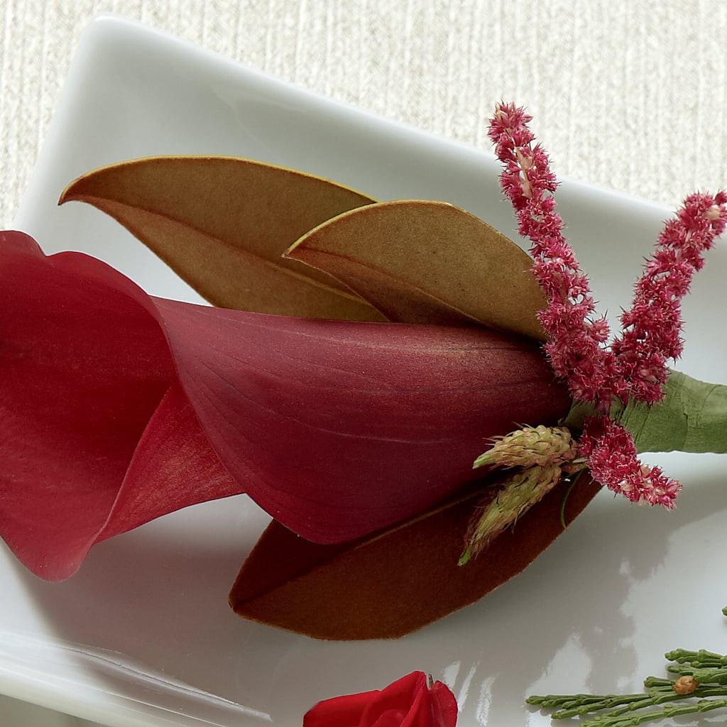 Red Calla Boutonniere – FRIEND'S FLOWERS, Los Angeles CA