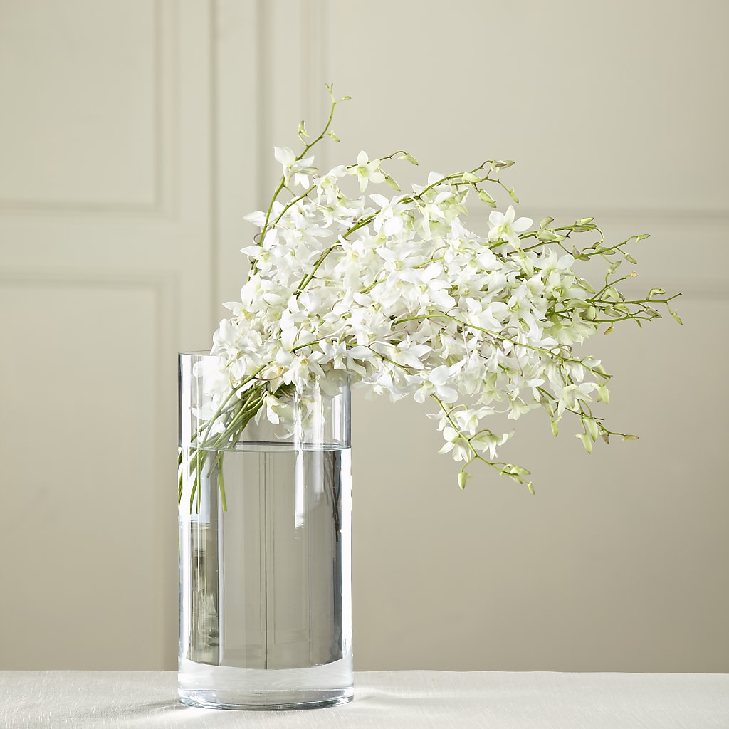 White Dendrobium Bouquet – FRIEND'S FLOWERS, Los Angeles CA