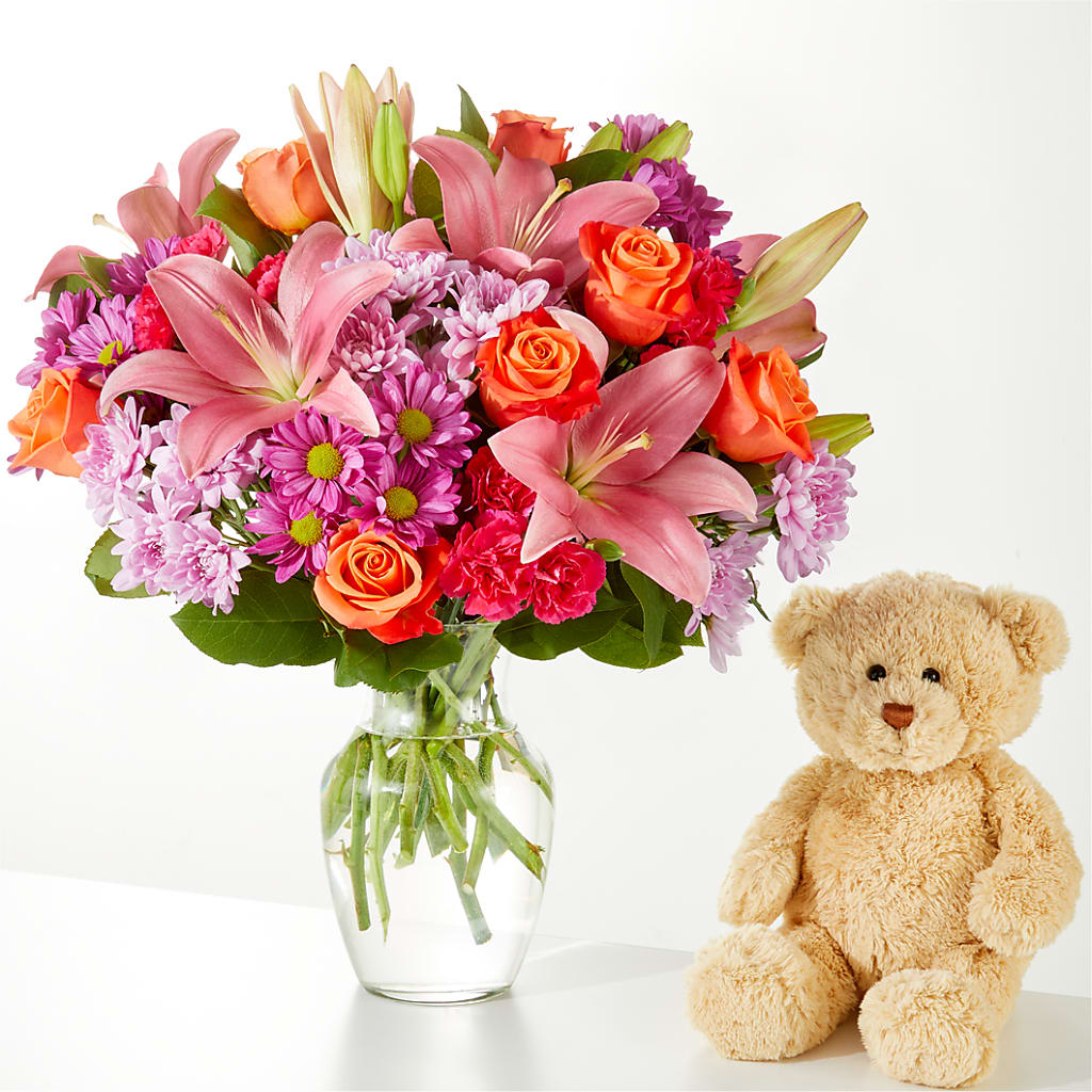 One and Only Bouquet and Bear Bundle – FRIEND'S FLOWERS, Los Angeles CA