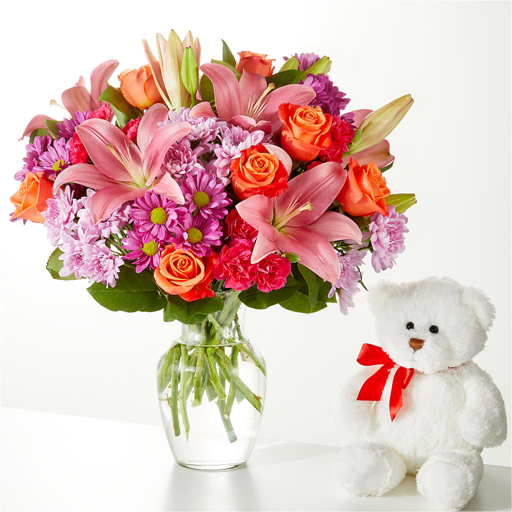 One and Only Bouquet and Bear Bundle – FRIEND'S FLOWERS, Los Angeles CA