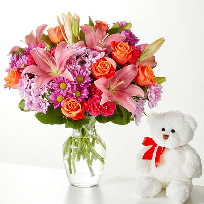 One and Only Bouquet and Bear Bundle – FRIEND'S FLOWERS, Los Angeles CA