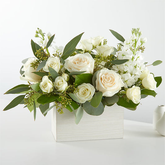 Fresh Linen Box Bouquet – FRIEND'S FLOWERS, Los Angeles CA