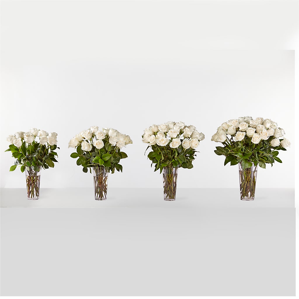 Long Stem White Rose Bouquet – FRIEND'S FLOWERS, Los Angeles CA