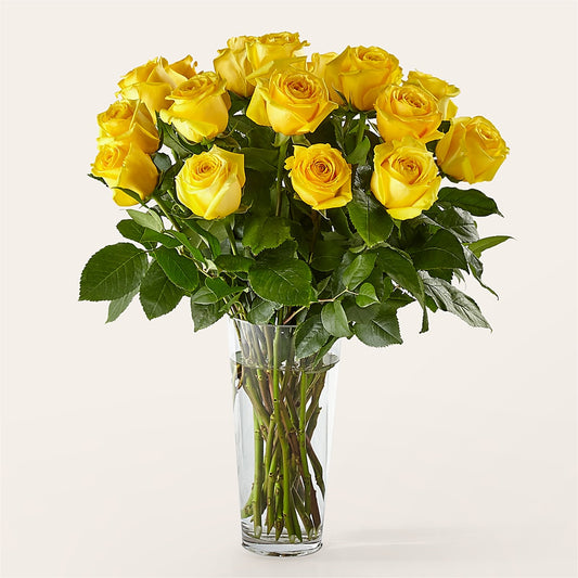 Long Stem Yellow Rose Bouquet – FRIEND'S FLOWERS, Los Angeles CA