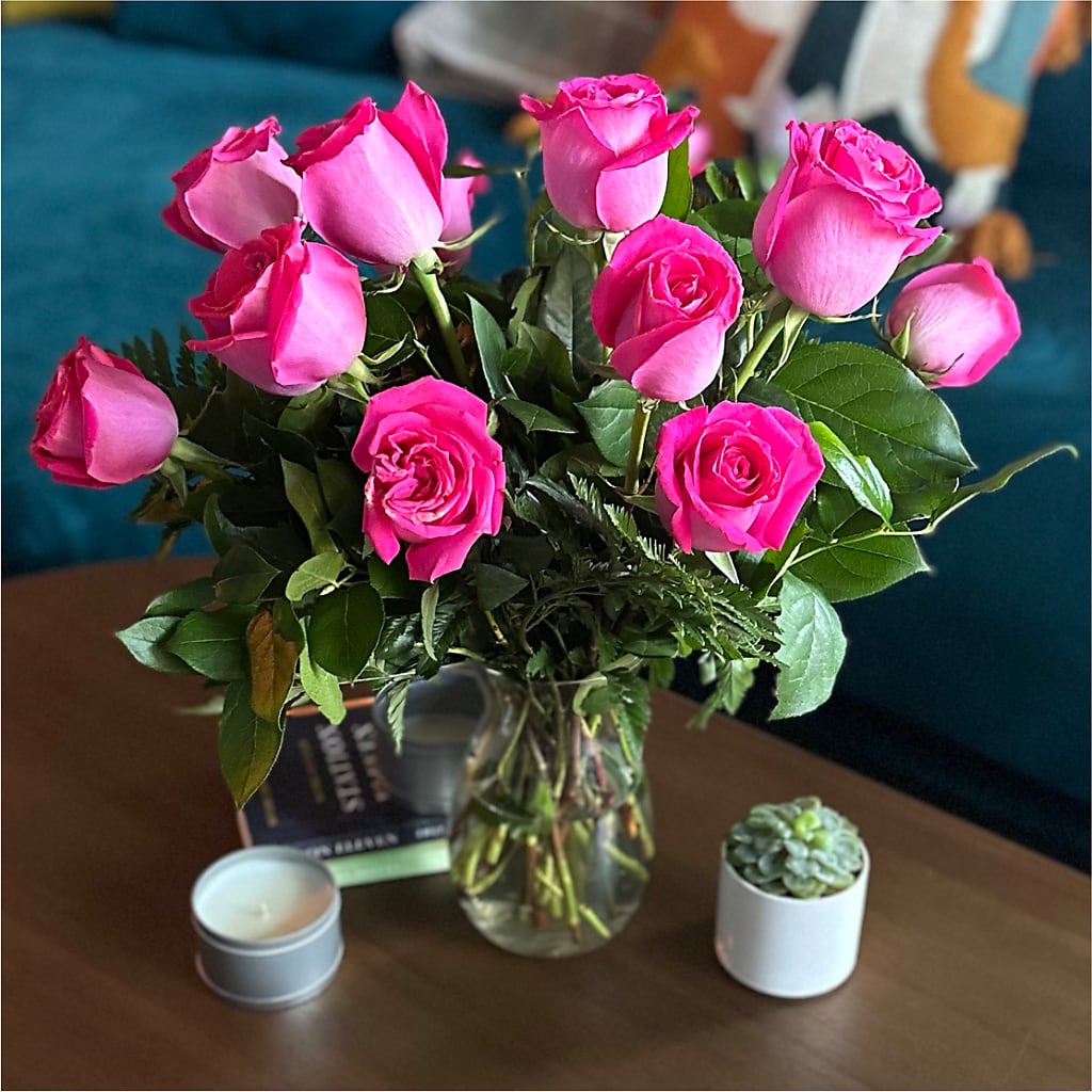 Long Stem Pink Rose Bouquet – FRIEND'S FLOWERS, Los Angeles CA