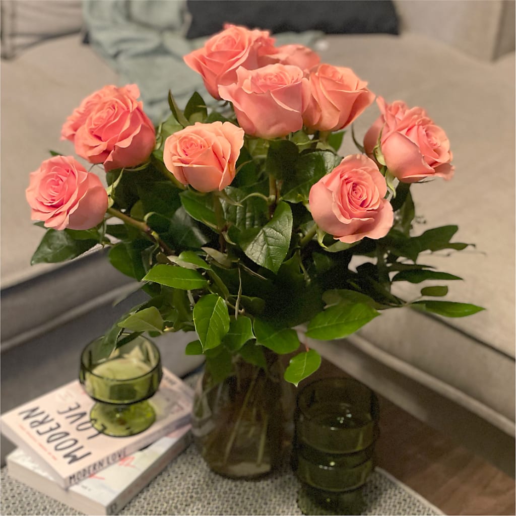 Long Stem Pink Rose Bouquet – FRIEND'S FLOWERS, Los Angeles CA