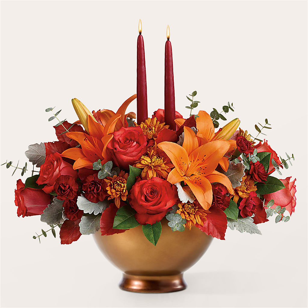 Fruits of Fall Centerpiece – FRIEND'S FLOWERS, Los Angeles CA