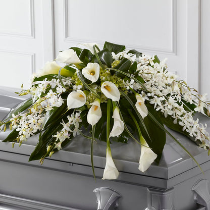 Angel Wings Casket Spray – FRIEND'S FLOWERS, Los Angeles CA