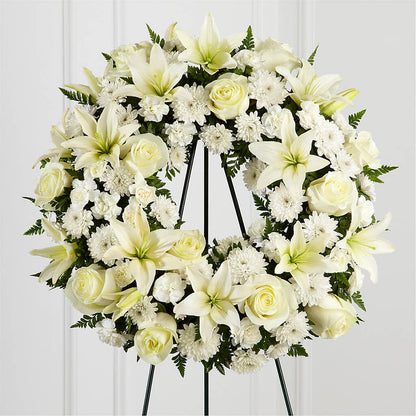 Treasured Tribute Wreath – FRIEND'S FLOWERS, Los Angeles CA