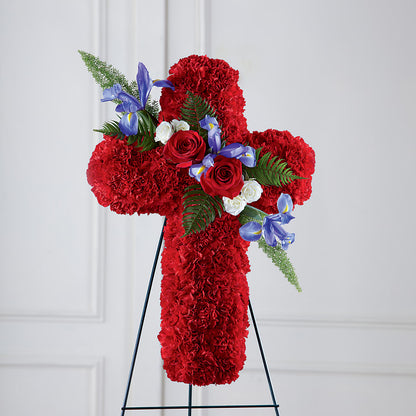 Faithful Hero Floral Cross – FRIEND'S FLOWERS, Los Angeles CA