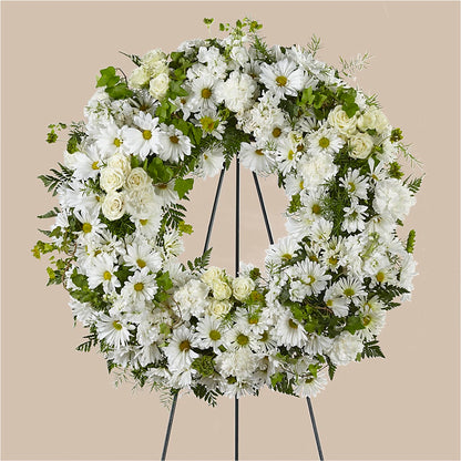 Faithful Wishes Wreath – FRIEND'S FLOWERS, Los Angeles CA