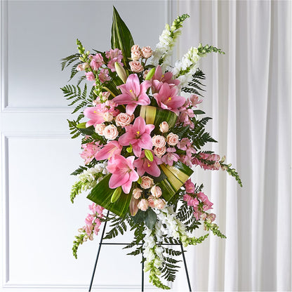 Elegant Embrace Standing Spray – FRIEND'S FLOWERS, Los Angeles CA