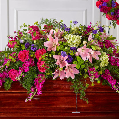 Radiant Tribute Casket Spray – FRIEND'S FLOWERS, Los Angeles CA