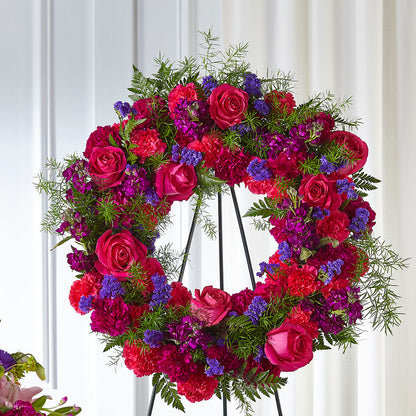 Calming Colors Wreath – FRIEND'S FLOWERS, Los Angeles CA
